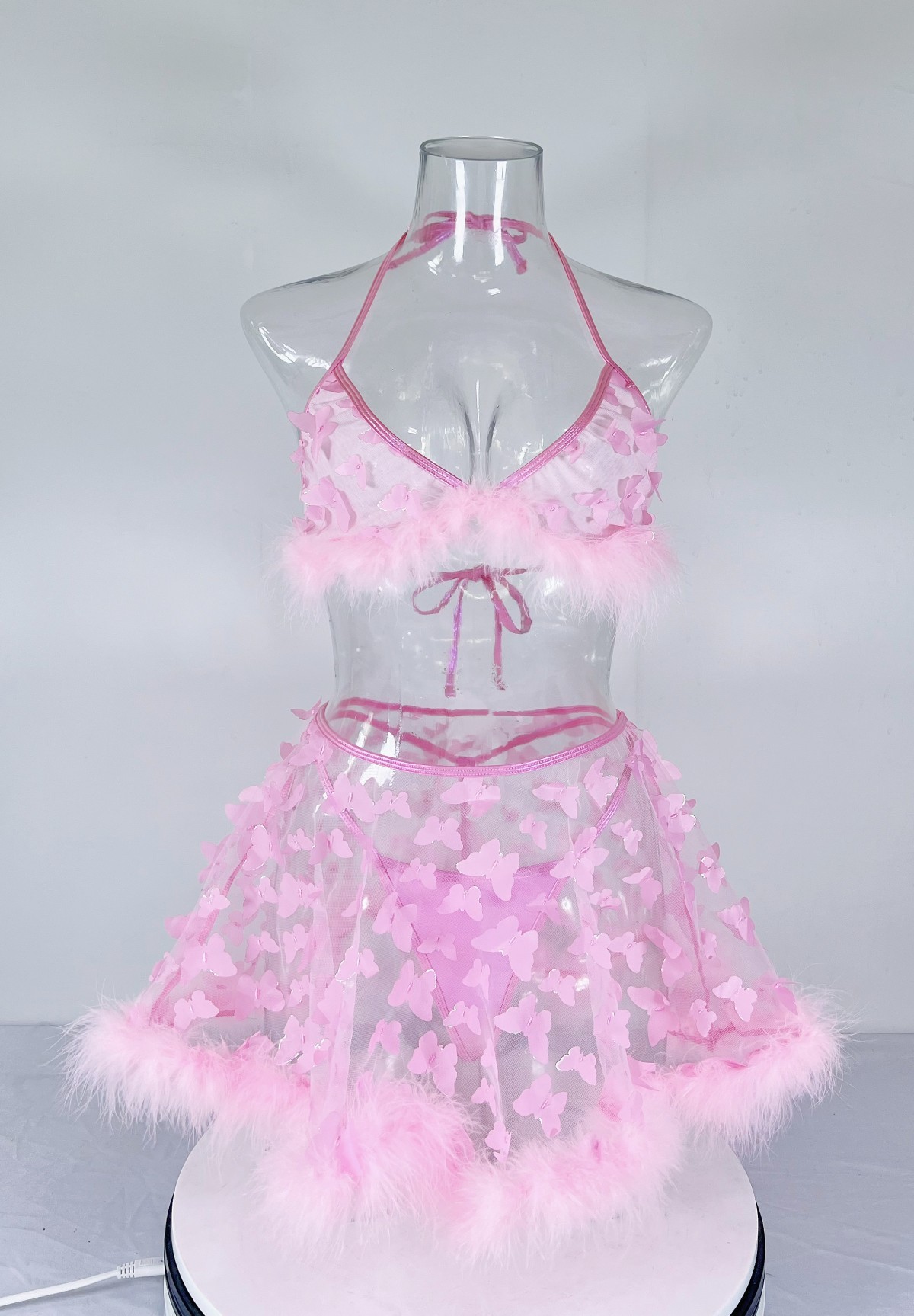 ชุดเซทเฟสติวัล ซีทรู ผีเสื้อ เซ้กซี่ พร้อมส่งในไทย EDM0328