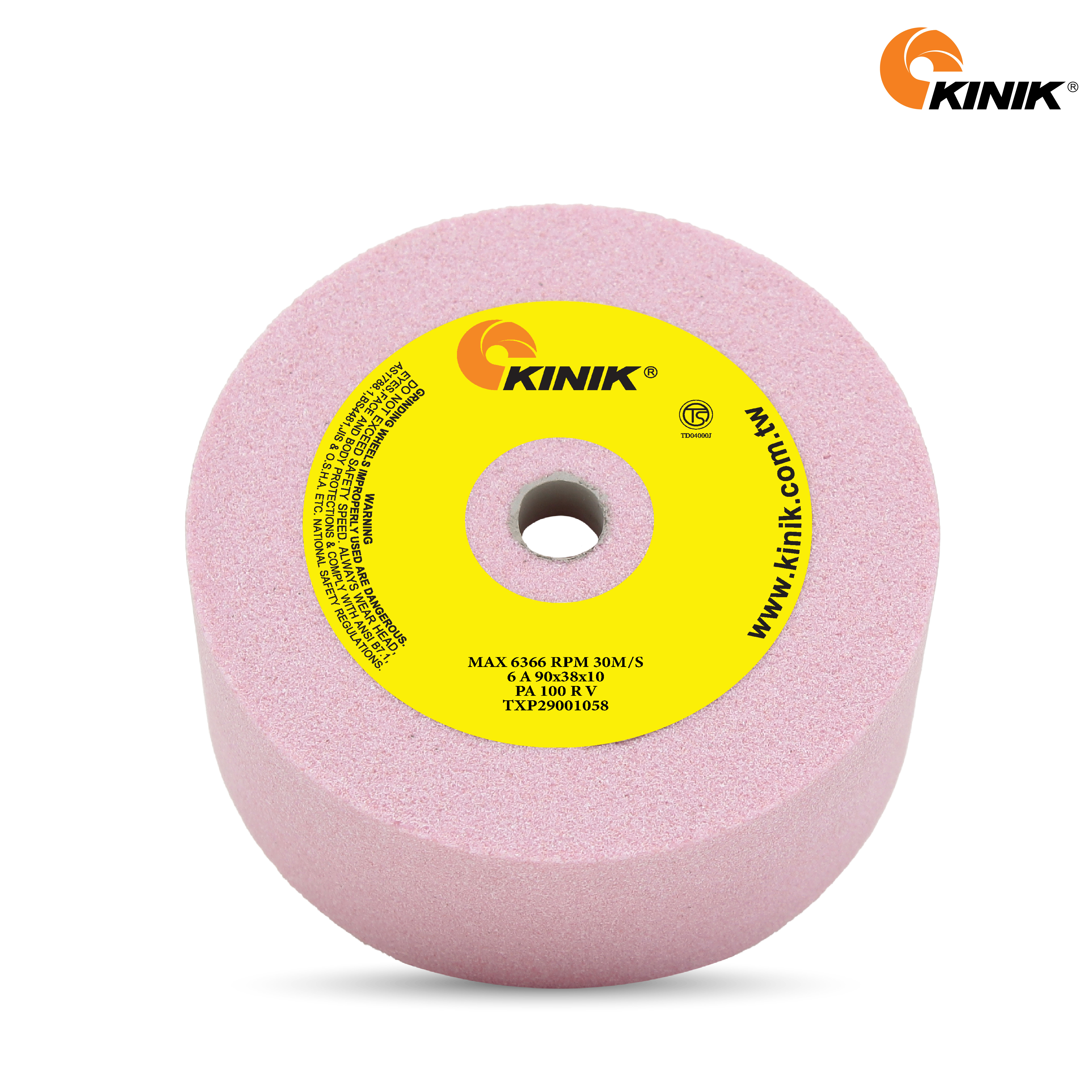หินถ้วยตรง KINIK PA100RV6A 90x38x10 mm.