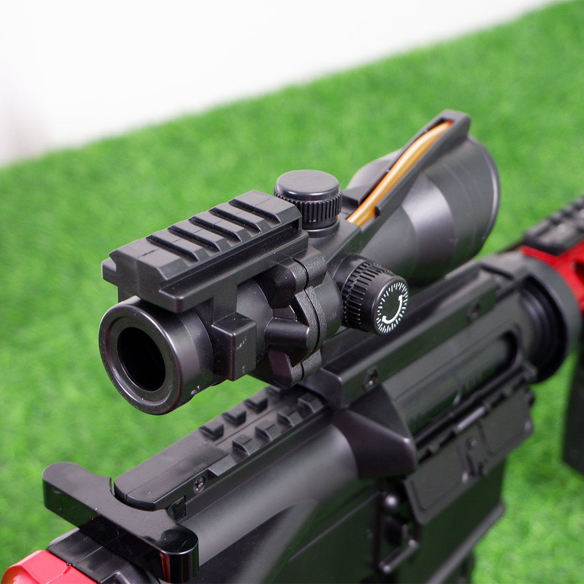 (24)M4A1 สีดำ แดง ตัวท็อป 200FPS ปืนเจลไฟฟ้า ของเล่น ยิงรัวได้ Semi Auto ได้