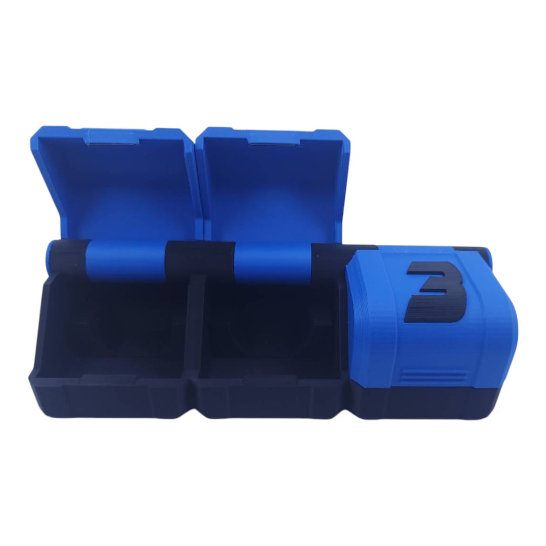 กล่อง 3on3 Deck Case : "Custom X" ผลิตจากพลาสติก PLA 3D Print ด้วยเครื่องที่ทันสมัยที่สุด สามารถเลือกสีได้ ฝาปิดแม่เหล็ก แยกช่องอิสระ