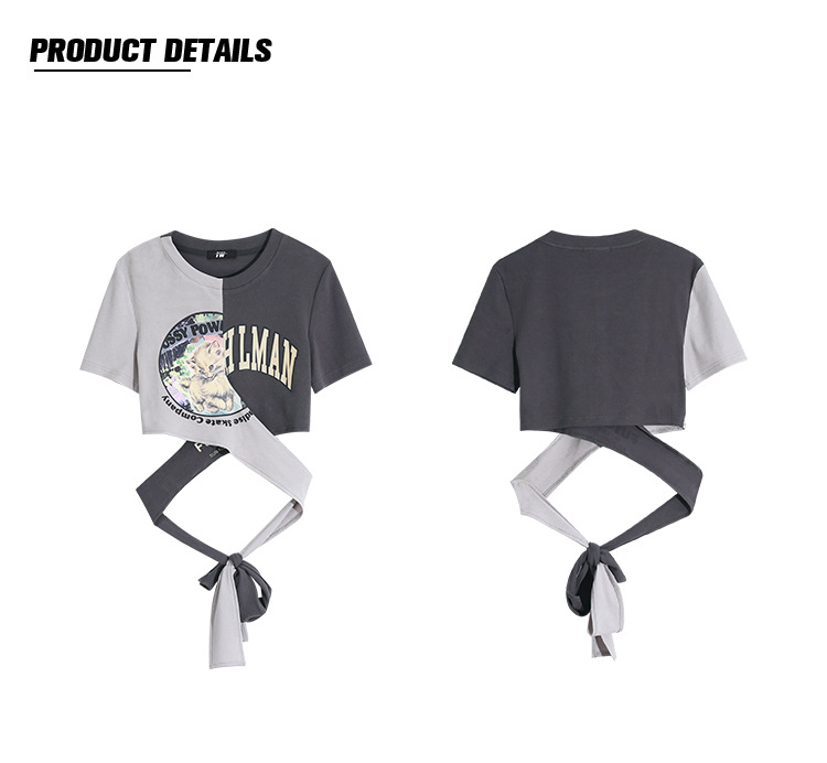 เสื้อครอป ผูกหลัง สตรีท รหัส CN2283