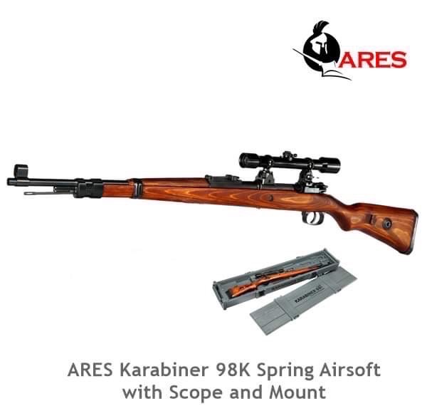 Karabiner 98K Spring Airsoft With Scope and Mount - Ares(ออเดอร์ล่วงหน้า)