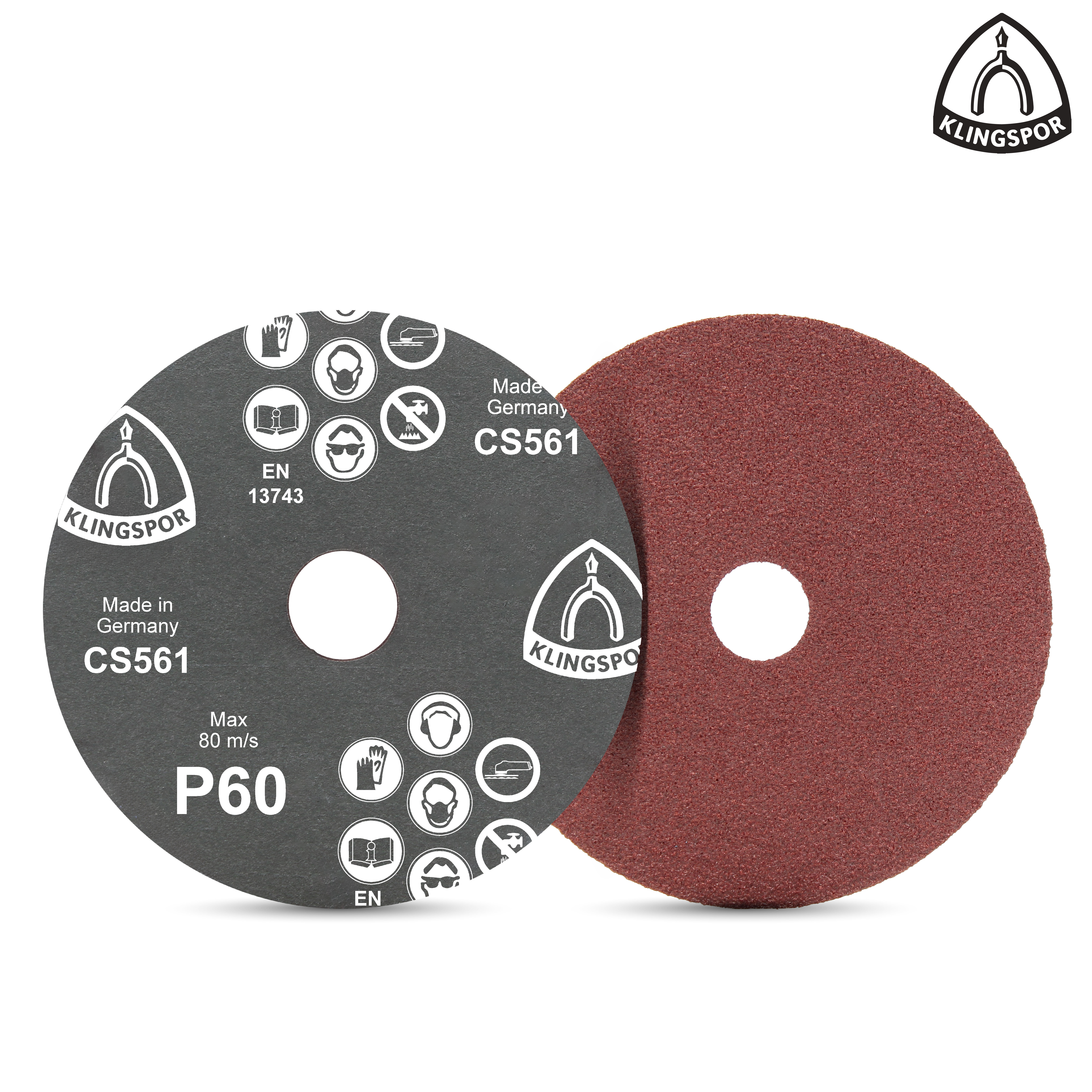 ทรายกลม KLINGSPOR 60CS561 100x16 mm.