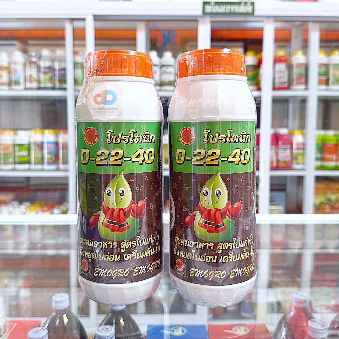(ชุด2ขวด)ปุ๋ยน้ำ 0-22-40 ขนาด 1 ลิตร สะสมอาหาร สูตรใบแก่เร็ว สั่งหยุดใบอ่อน เตรียมต้น-ใบ