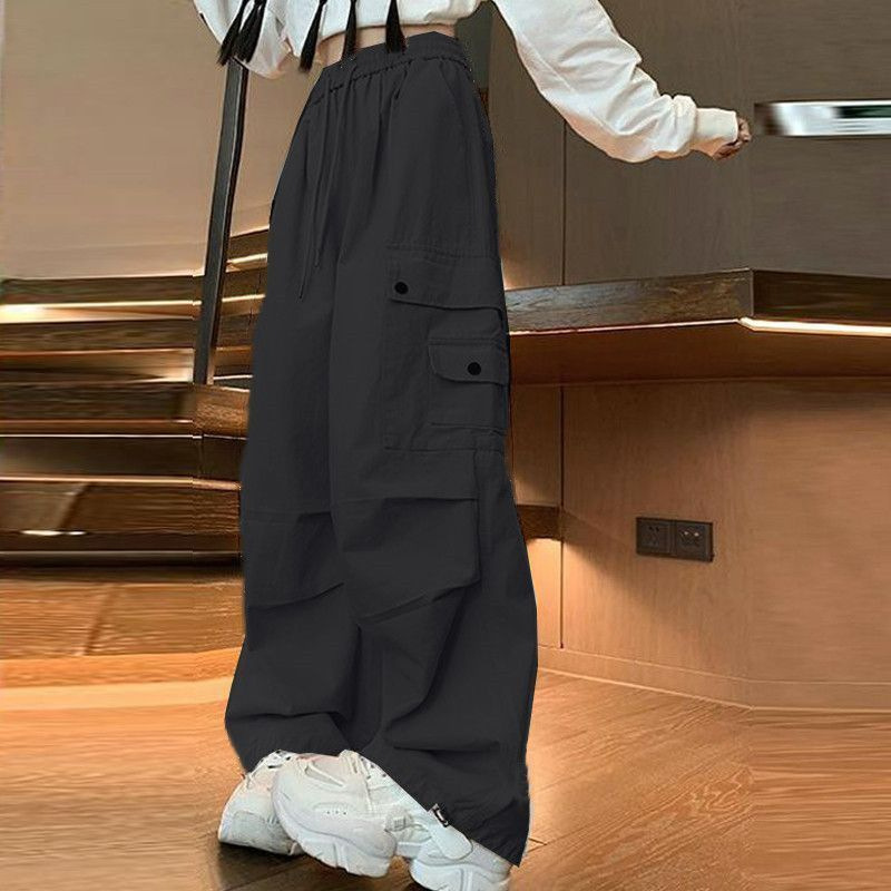 กางเกงวอร์ม สตรีท เอวสูง รุ่นกระเป๋าข้าง รหัส CN3175