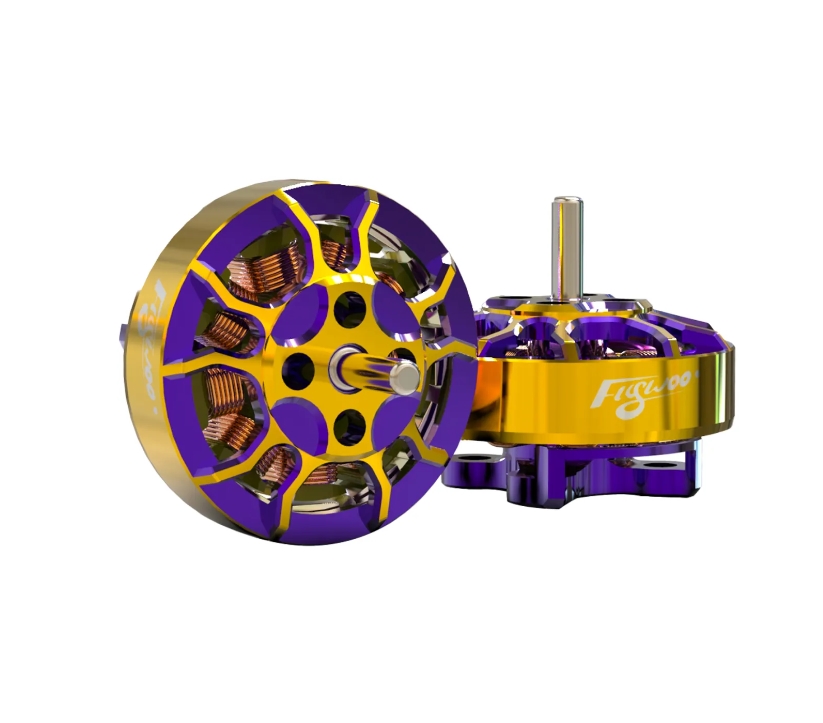 Flywoo ROBO 1202.5 11500kv FPV Motor Gold/Purple (New Version) 1ชุด 4ตัว