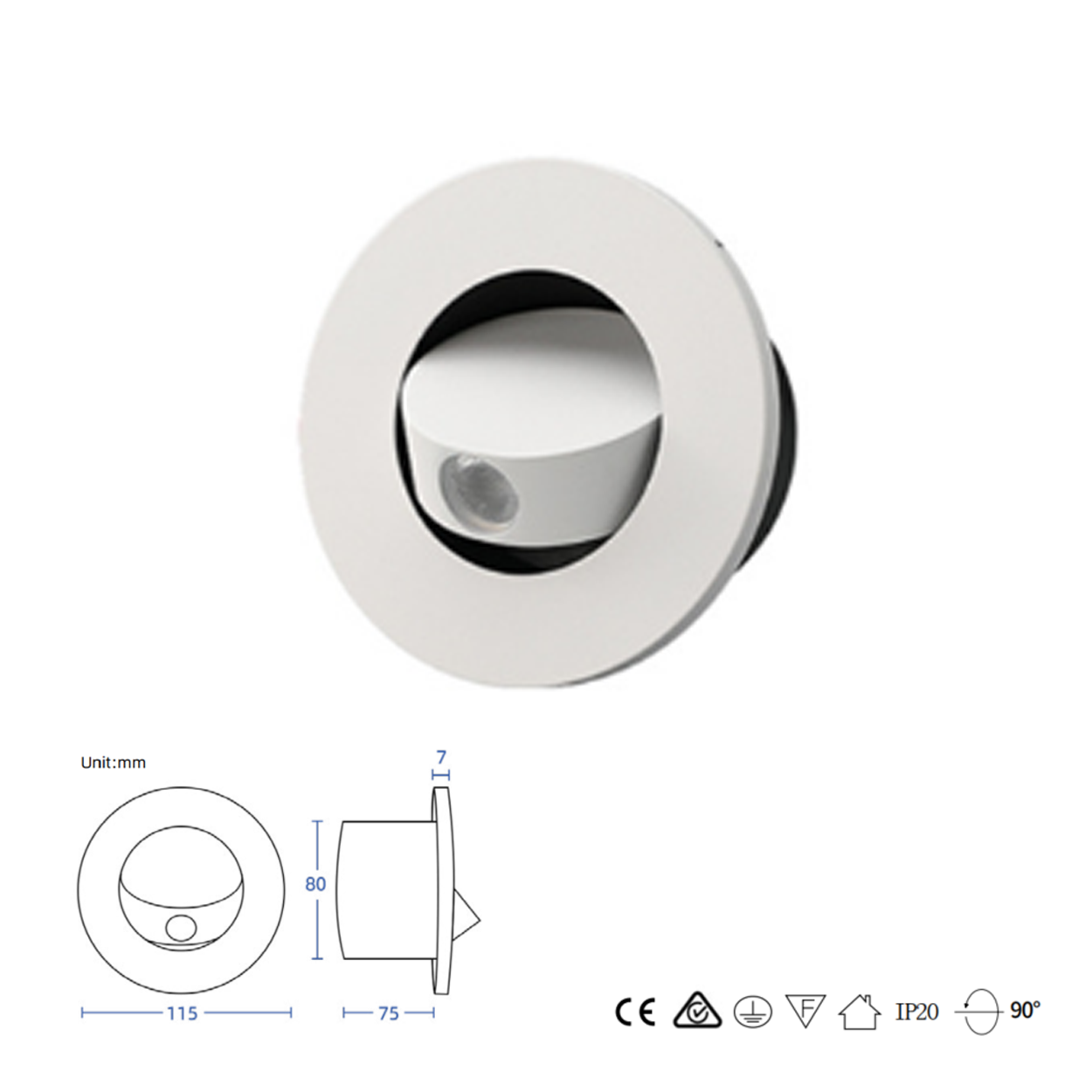 โคมไฟอ่านหนังสือติดผนัง Wall Reading Lamp Metal + Aluminium LED Cree 3W IP20 (KP047)