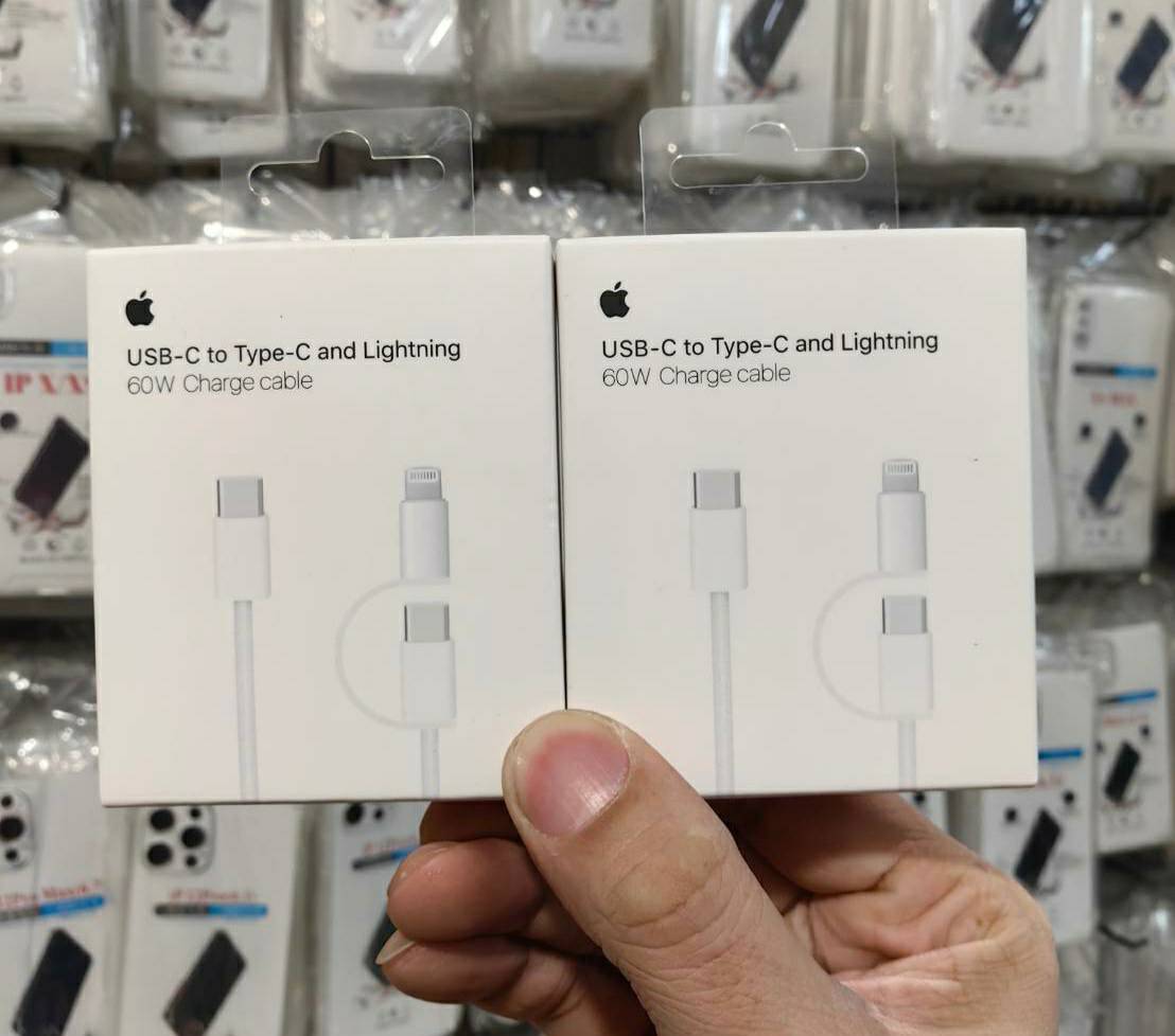 สายชาร์จ USB-C to Type-C and Lighitning 60W
