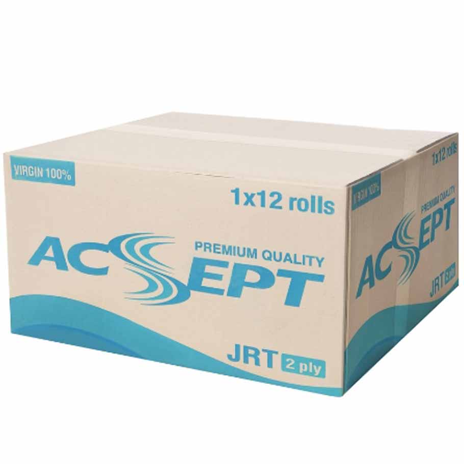กระดาษชำระม้วนใหญ่ JRT 2 Ply Acsept 300M