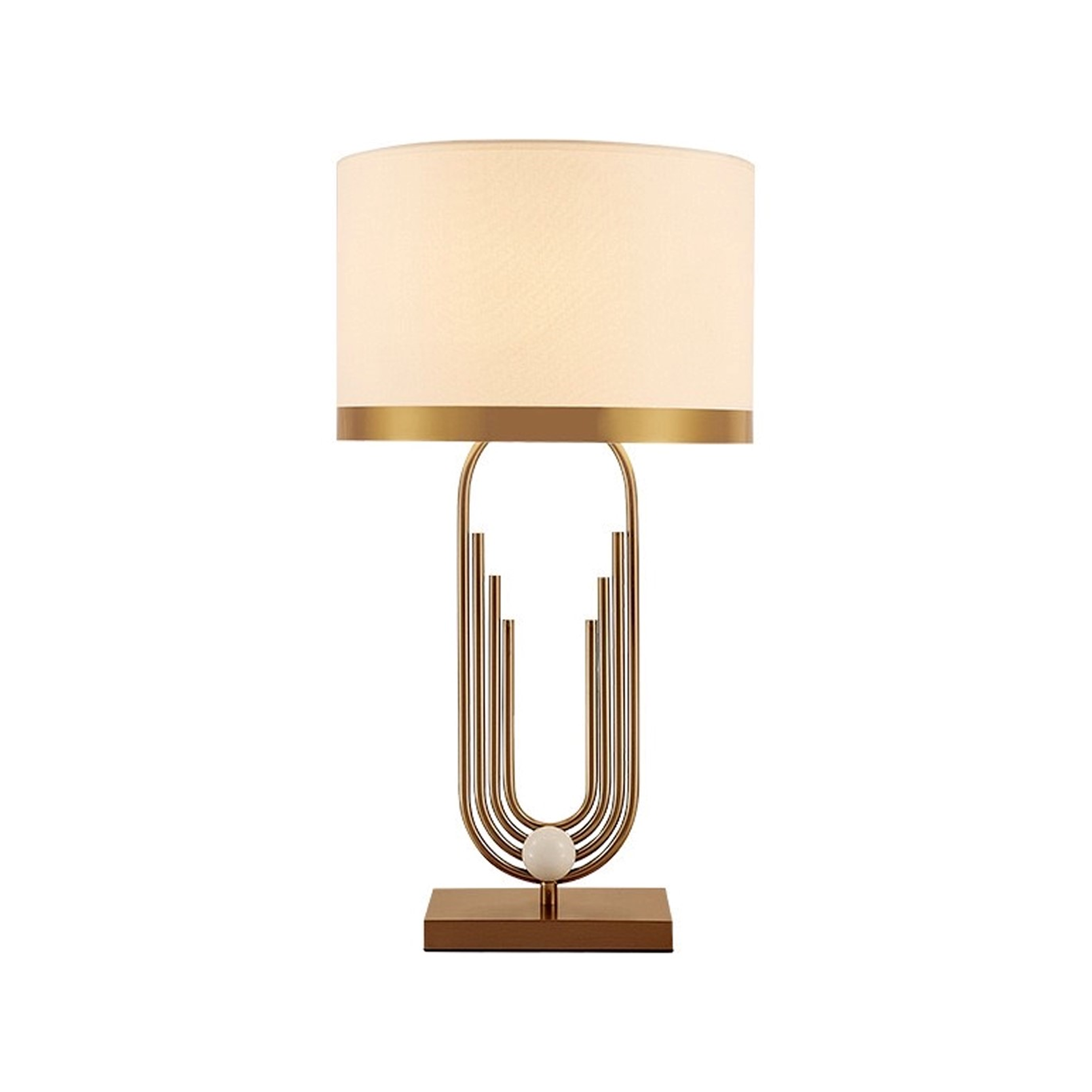 โคมไฟตั้งโต๊ะ สไตล์นอร์ดิก Nordic style table lamp + Hardware + Fabric LED E27x1 IP20