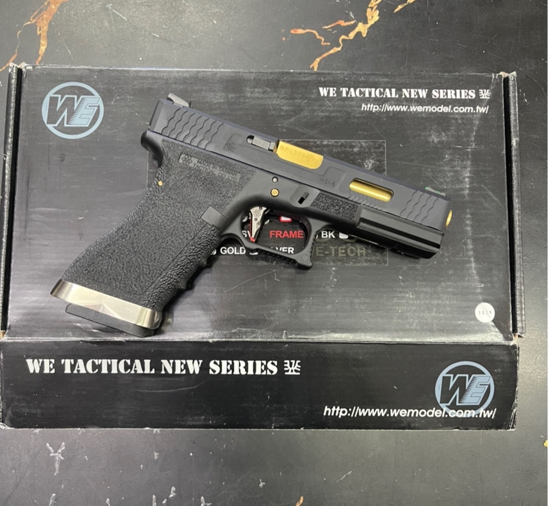 Glock 18 G-Force T1 เฟรมดำ สไลด์ดำ ท่อทอง - WE