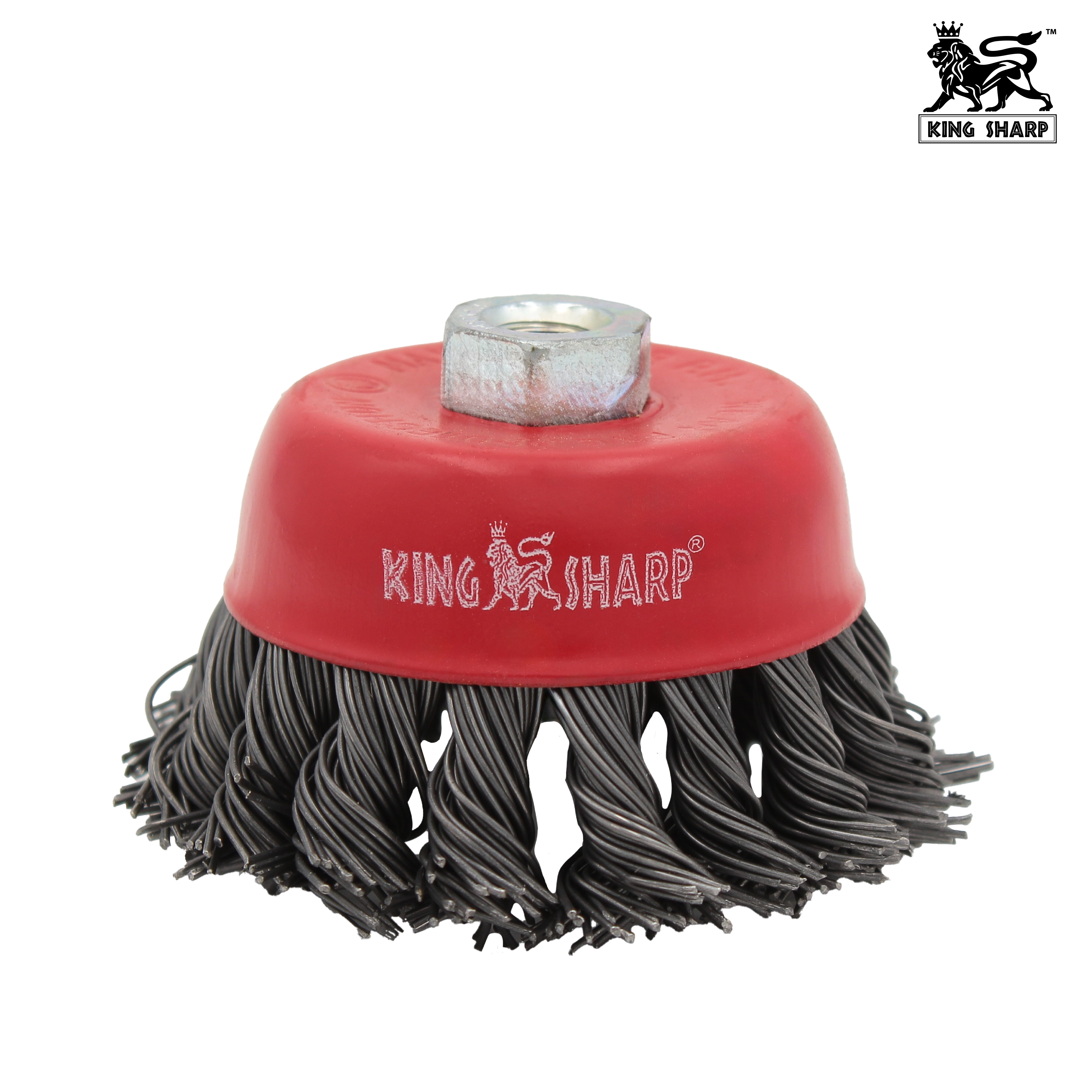 แปรงลวดถ้วยถักเปีย KINGSHARP PT814075 75x10x1.5 mm.(NR)