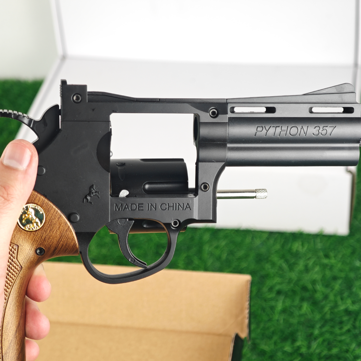 (45)Python357 ปืนเจลลูกโม่ แบบสั้น ของเล่น ยิงทีละนัด