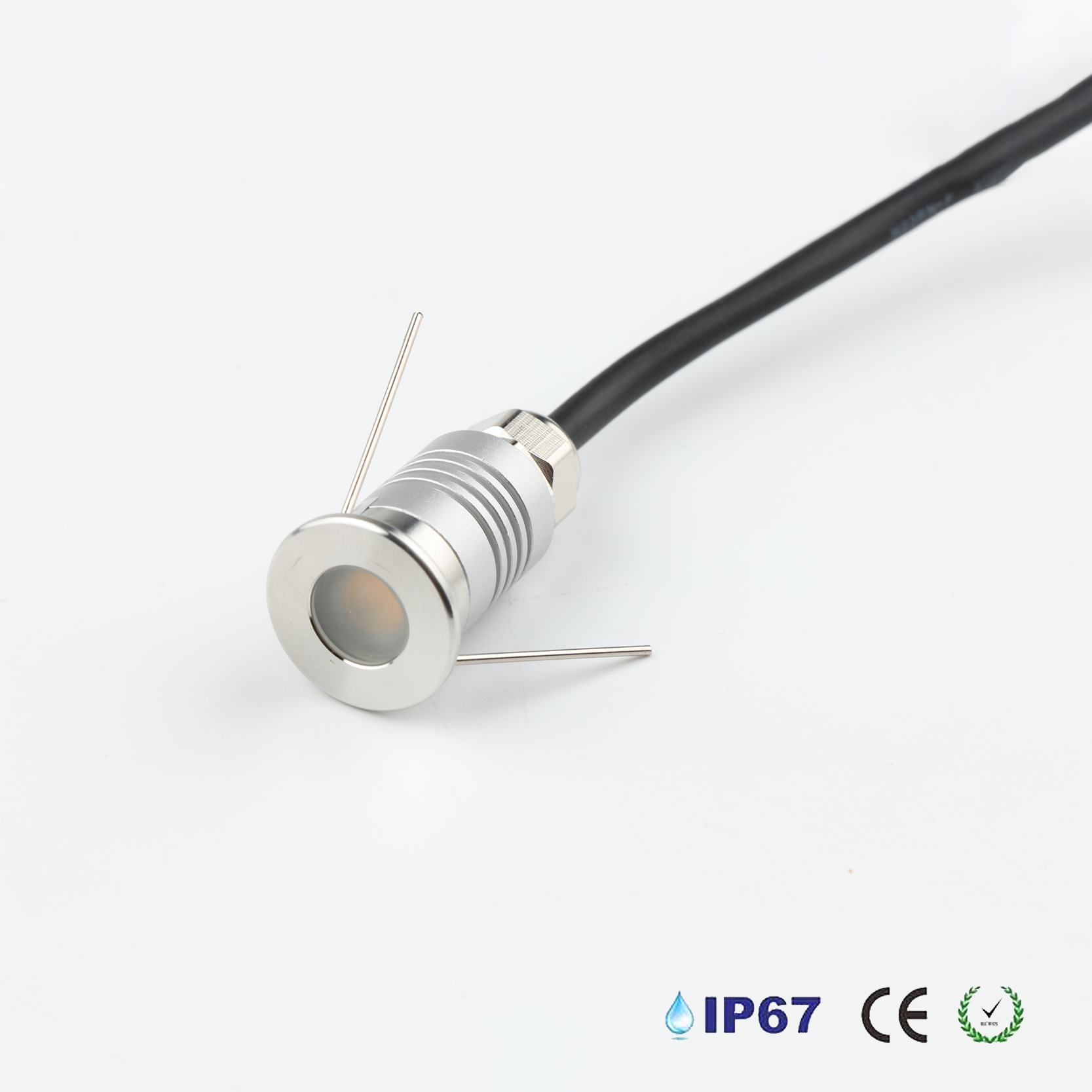 โคมไฟฝังพื้น Inground Up light Round 304 Stainless Steet + Aluminum lamp body LED 1W 12V IP67