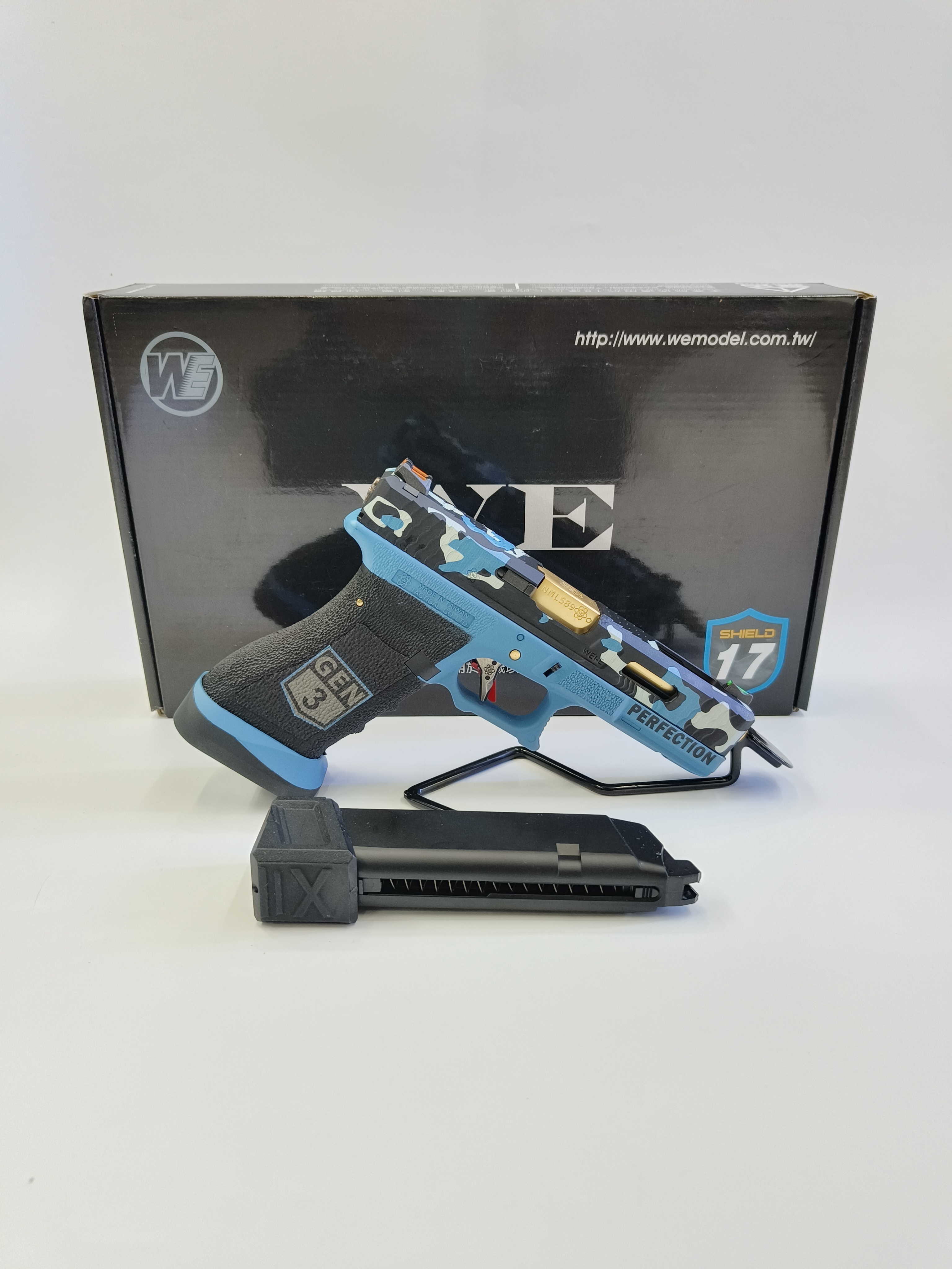 Glock 17V Secret (Camo Blue) Full-Auto - WE