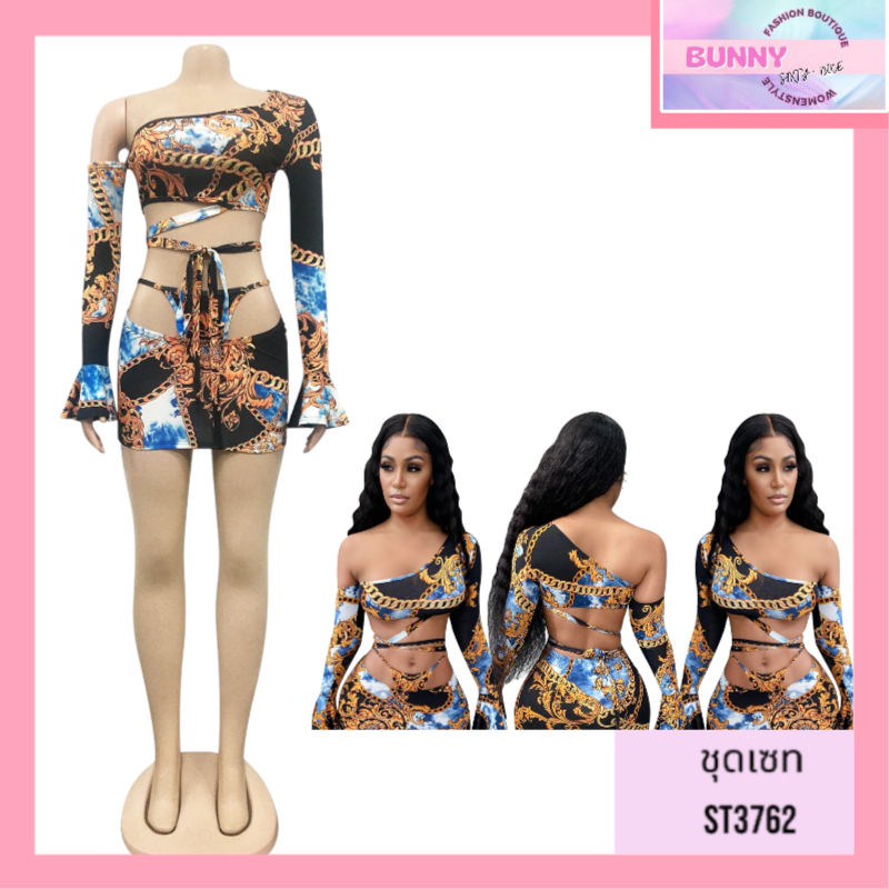 #โทนดำ-ทอง ชุดเซทสายฝอ ครบเซท รหัส ST3762