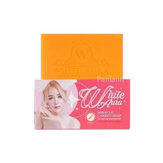 white aura carrot soap moisture reduce dark spot body skin 160g