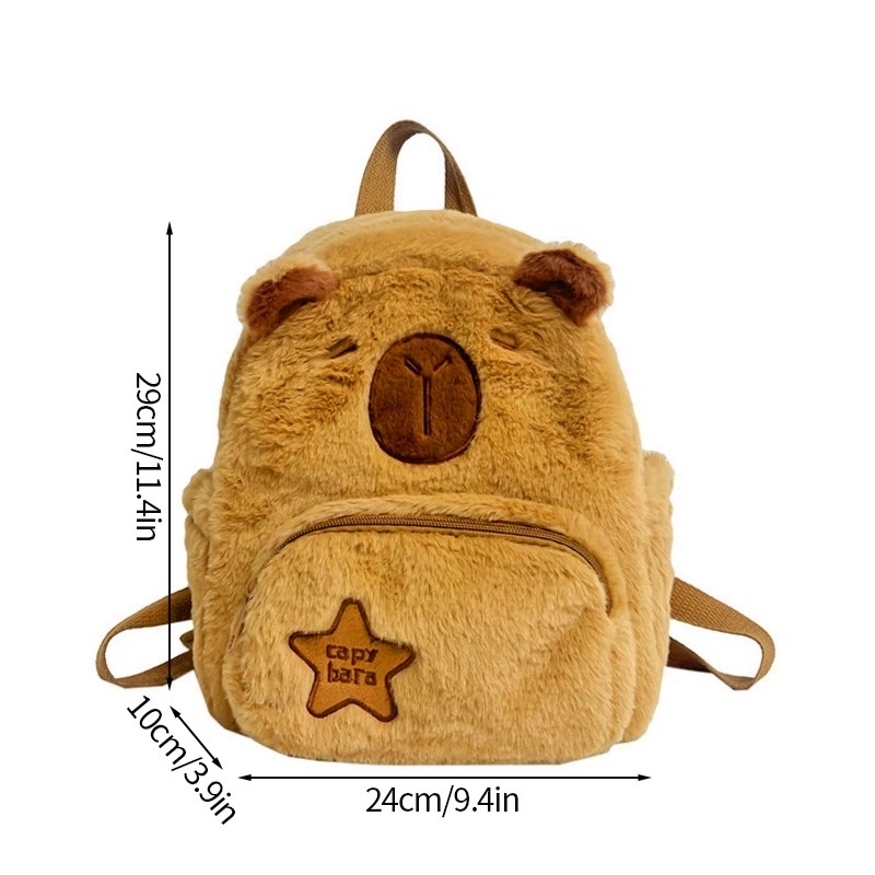 ขนนิ่ม กระเป๋าเป้ Capybara คาปิบารา รหัส Bag001