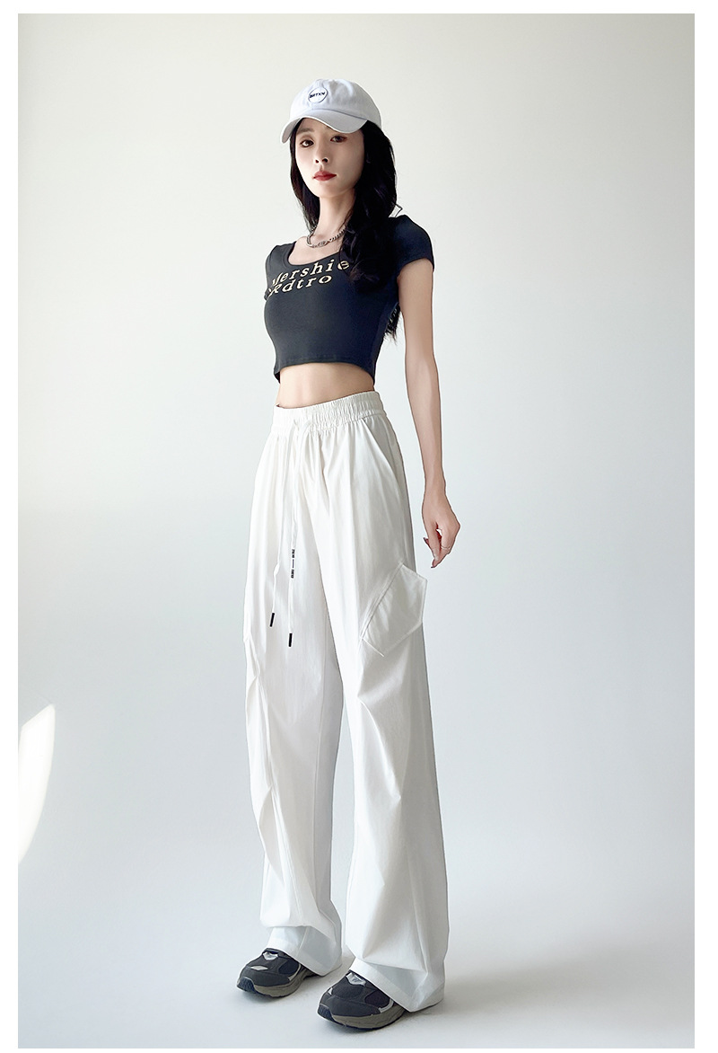 กางเกงวอร์ม สตรีท เอวสูง รุ่นกระเป๋าข้างเฮียง รหัส CN50312