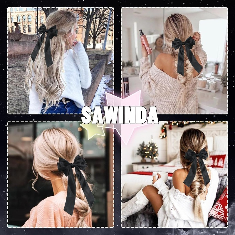 กิ๊บติดผม กิ๊บหนีบผม โบว์ สไตล์เกาหลี หรูหรา แฟชั่นสําหรับผู้หญิง