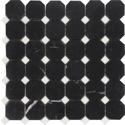 Irregular Marble Mosaic Tiles (Black)