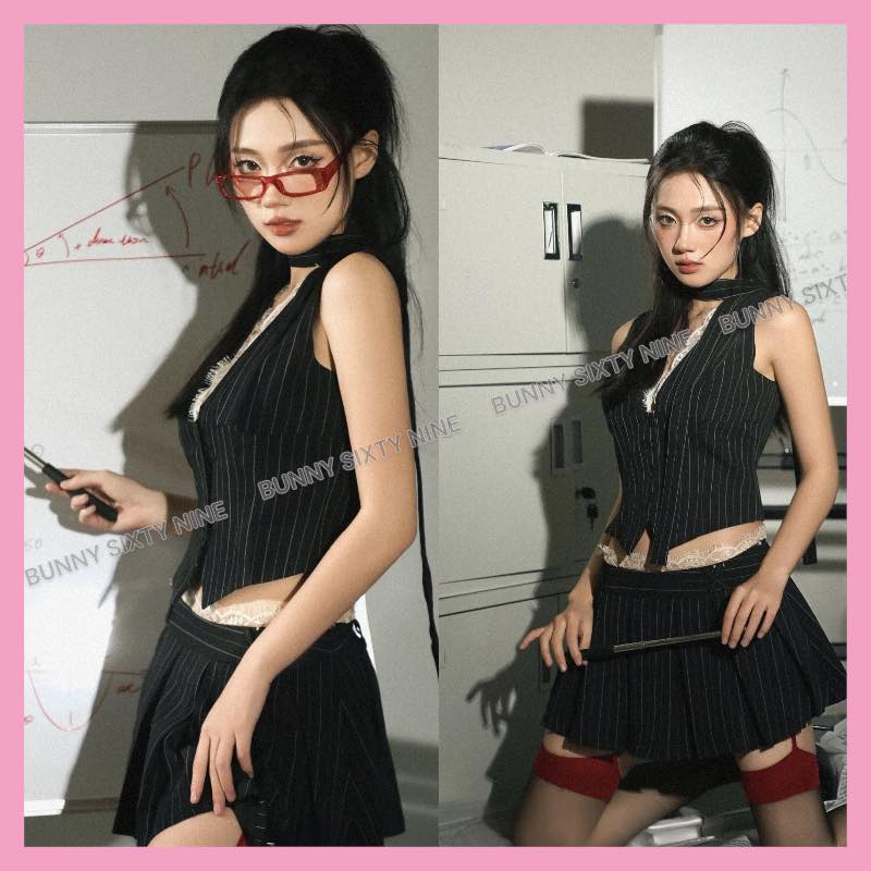 ชุดเซท เสื้อ+กระโปรง สไตล์เกาหลี SET991 พร้อมส่งในไทย