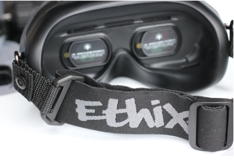 ETHIX GOGGLE STRAP HD BLACK (GREY LOGO) สายรัดแว่า DJI Goggle , Walksnail