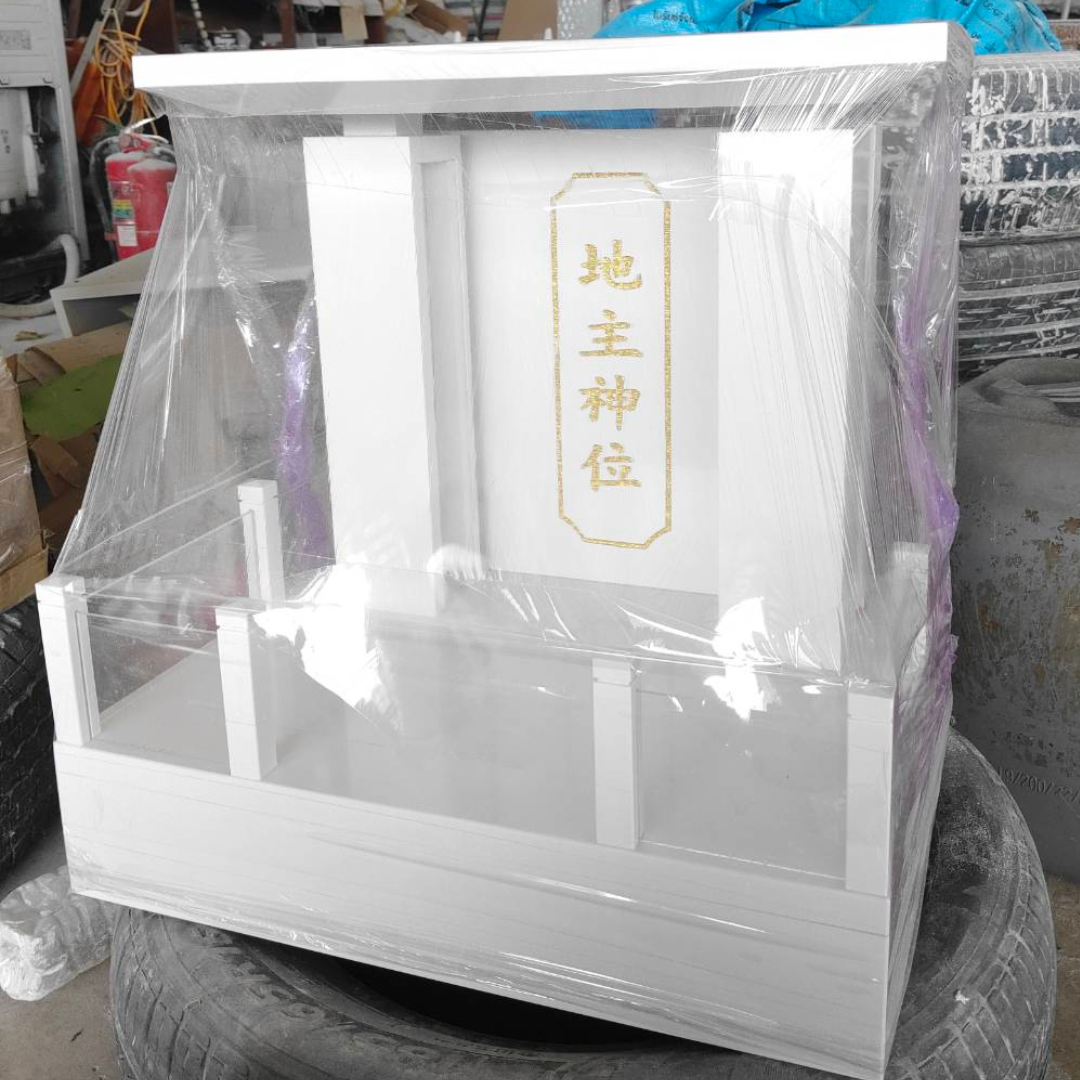 ตี่จู้เอี๊ยะ : minimal shrine โรมัน ขนาด18นิ้ว สีหินอ่อนขาวโรม