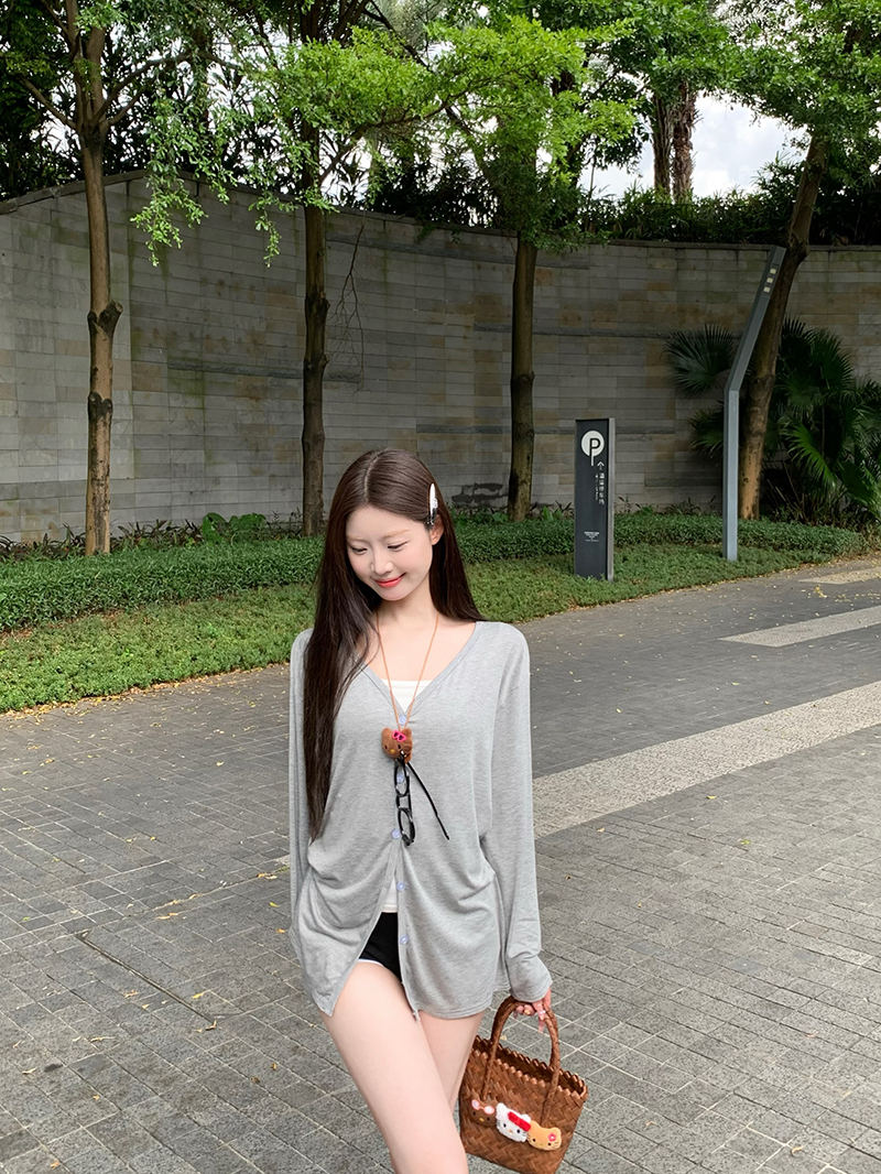 เสื้อคลุมบาง เสื้อแขนยาวซีทรู รหัส CN1158