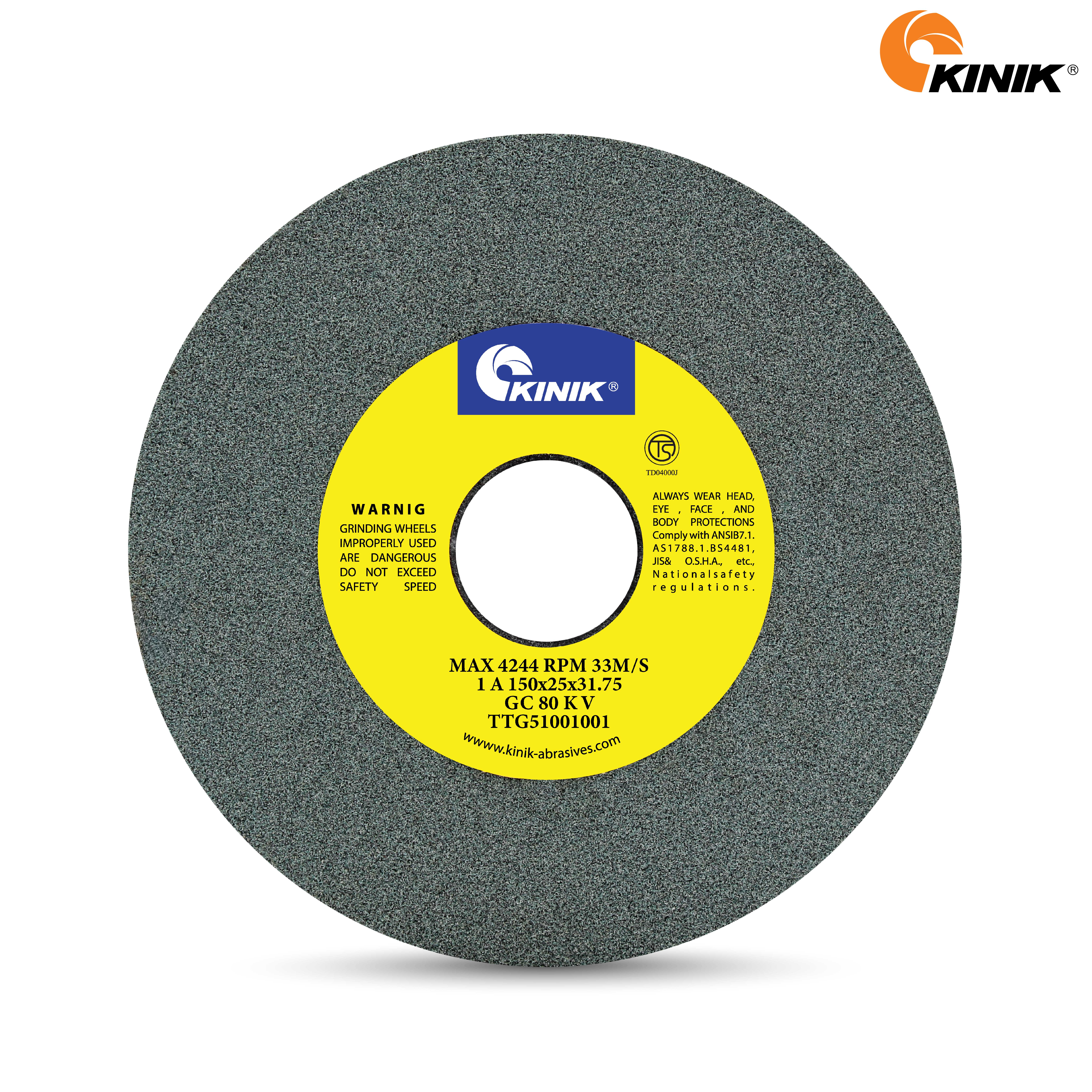 หินเจียร KINIK GC80KV1A 150x25x31.75 mm.