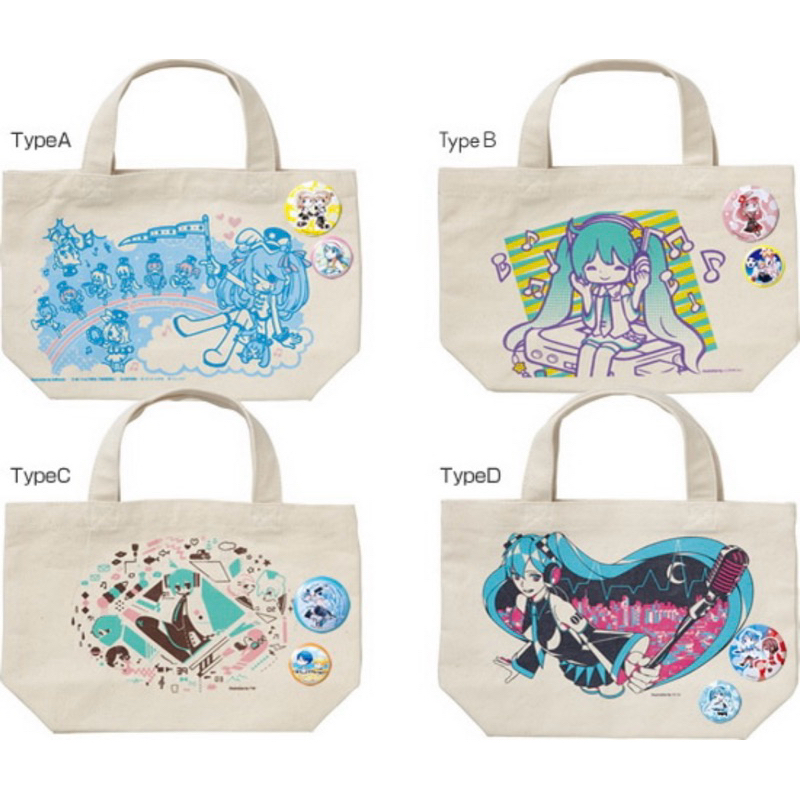 เซ็ตกระเป๋าพร้อมเข็มกลัด ฮัตสึเนะ มิกุ[Happy Lottery Hatsune Miku 2013 Summer Ver. G Prize -Tote Bag- Hatsune Miku]
