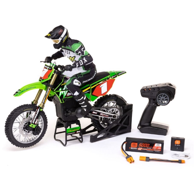 LOSI มอเตอร์ไซต์บังคับไฟฟ้า ขนาด1/4 Promoto-MX Motorcycle RTR with Battery and Charger, Pro Circuit พร้อมเล่น