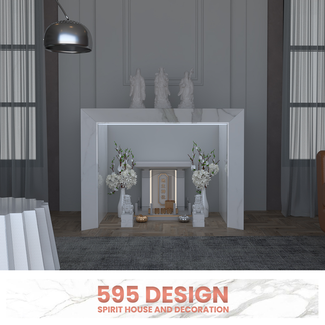 ตี่จู้เอี๊ยะ : modern arch โรมัน ขนาด24นิ้ว สีหินอ่อนขาวโรม