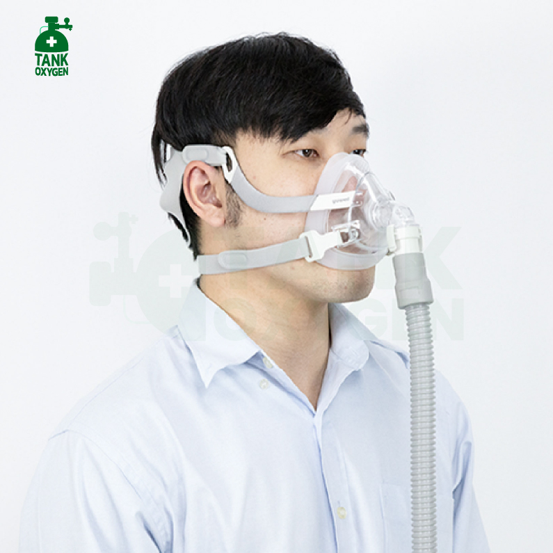 Yuwell Nasal Mask YF-02 แบบไม่มีที่คาดศรีษะ หน้ากากชนิดครอบจมูกและปากสำหรับเครื่อง CPAP Bipap มีขนาด S M L