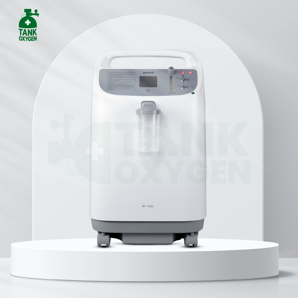 เครื่องผลิตออกซิเจน ขนาด 10 ลิตร Yuwell รุ่น 8F-10W สามารถใช้งานได้ทั้งภายในบ้าน และสถานพยาบาล