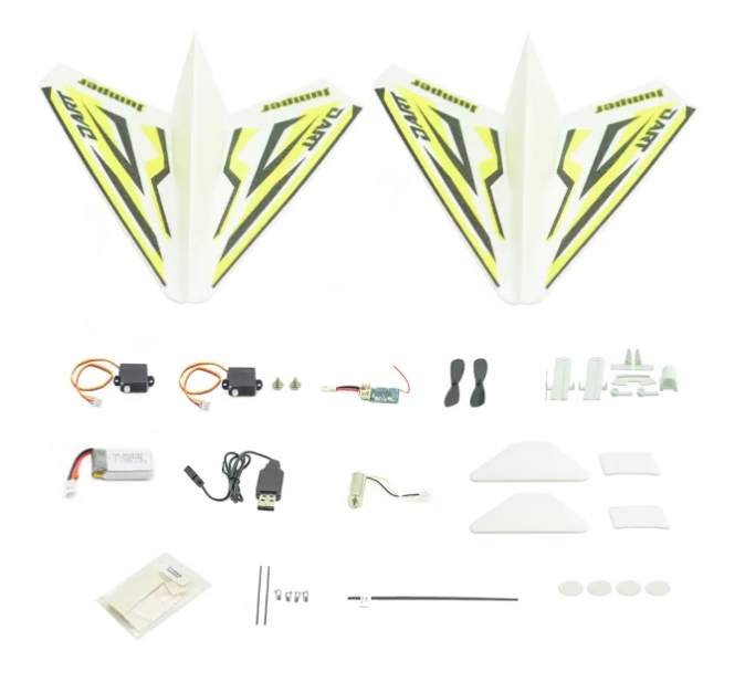[เคลีย] Jumper Dart 280mm Wingspan DIY Paper Plane RC Airplane Built-in Frsky D8 Compatible Receiver BNF