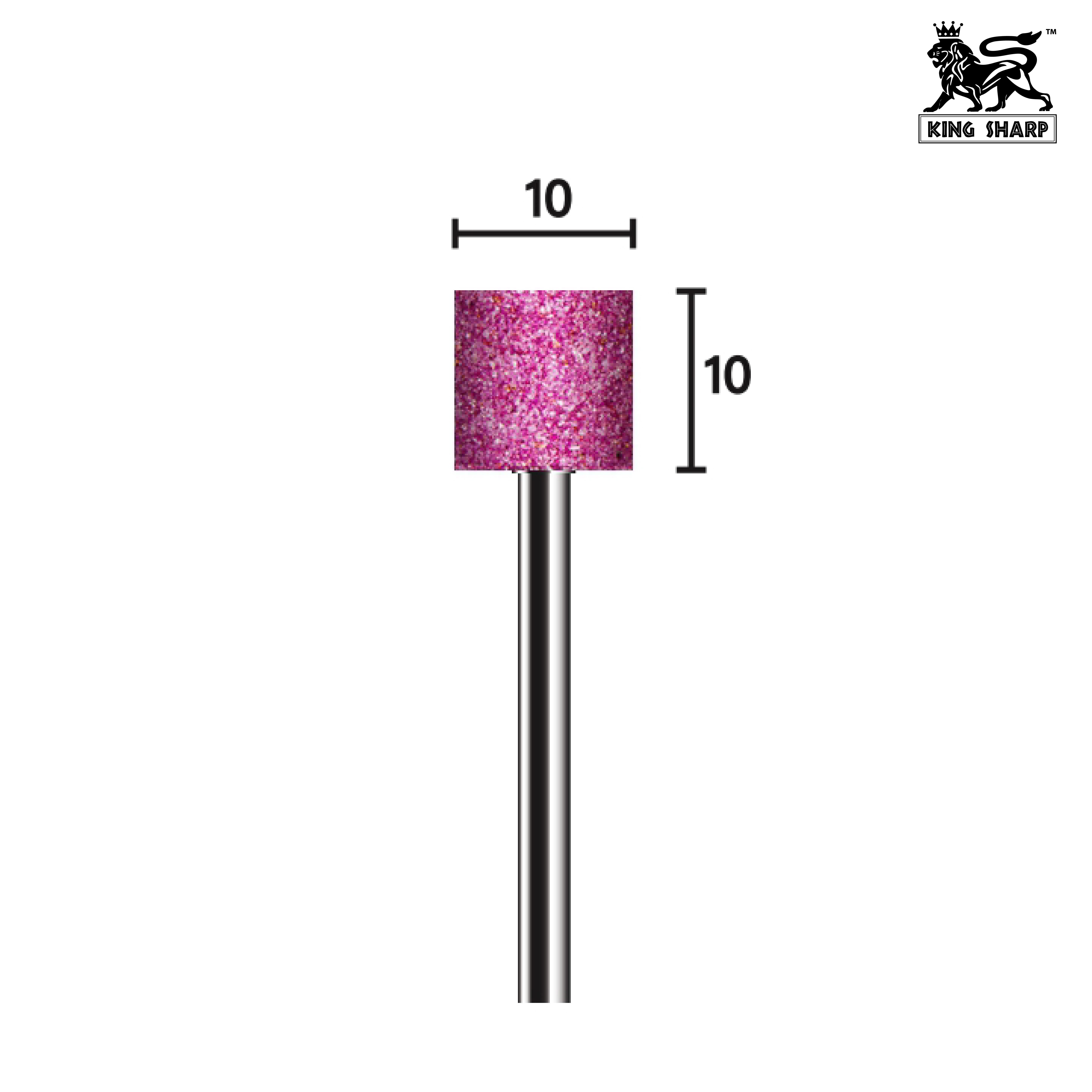 หินเจียรมีแกน KINGSHARP SW110 PA80QV40 10x10x3 mm.