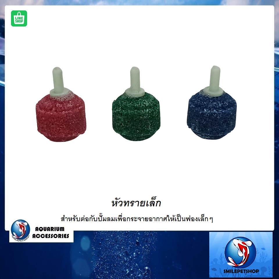 หัวทรายเล็ก(สำหรับต่อกับปั๊มลมเพื่อกระจายอากาศให้เป็นฟองเล็กๆ)