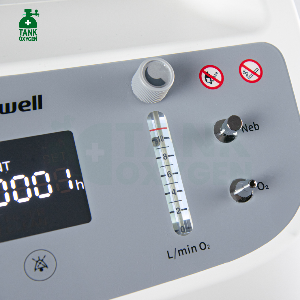 เครื่องผลิตออกซิเจน ขนาด 10 ลิตร Yuwell รุ่น 8F-10W สามารถใช้งานได้ทั้งภายในบ้าน และสถานพยาบาล