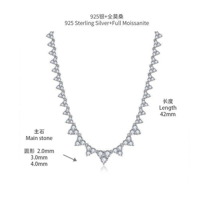 [สั่งผลิต] N3-0043 สร้อยคอเพชรโมซาไนท์ 1.8 กะรัต 42 CM.