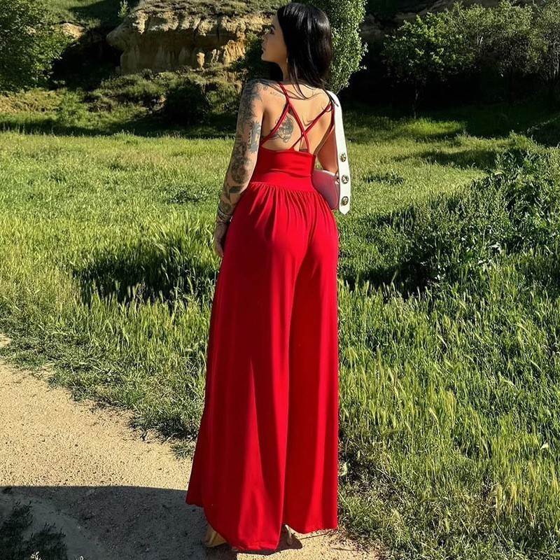 ชุดจั้มขายาว ขากระบอก เสื้อผ้าสไตล์สายฝอ GB516421