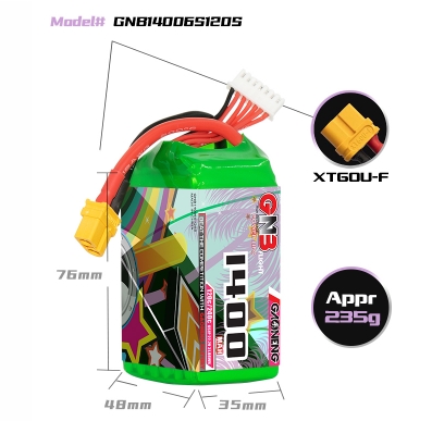 แบต GNB 6เซล 300-5000mah HV XT30 XT60 XT90 แบตสำหรับ RC รถ เรือ เครื่องบิน โดรน หุ่นยนต์ มีให้เลือกหลายขนาดความจุ