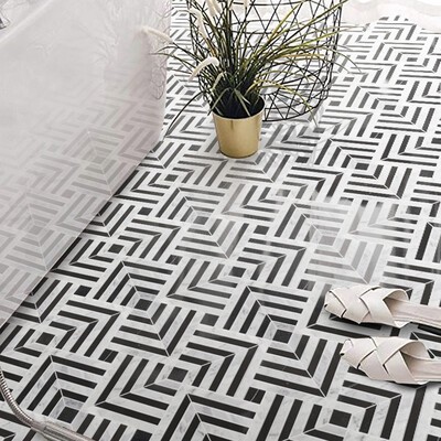Irregular Marble (White Black)