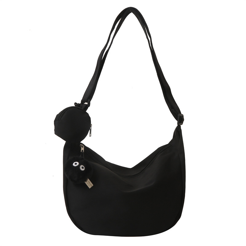 กระเป๋าผ้า สะพายข้าง สไตล์เกาหลี แถมพวงกุญแจ Bag1029