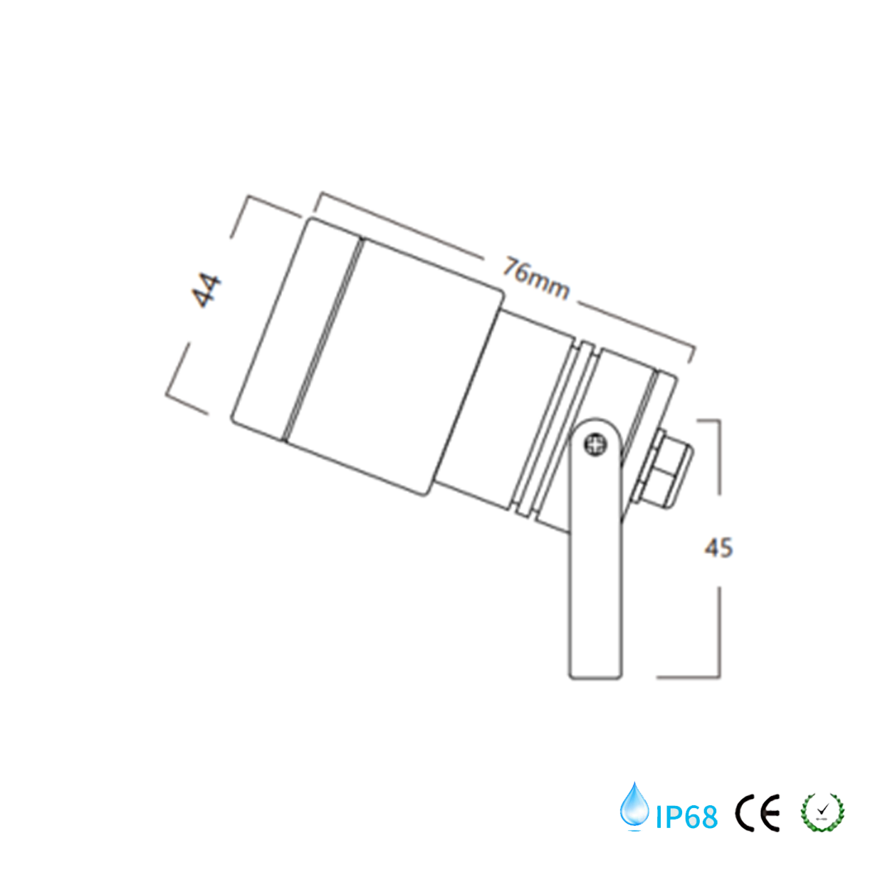โคมไฟใต้น้ำ Underwater light Round 304 Stainless Steet LED 5W DC12-24V IP68