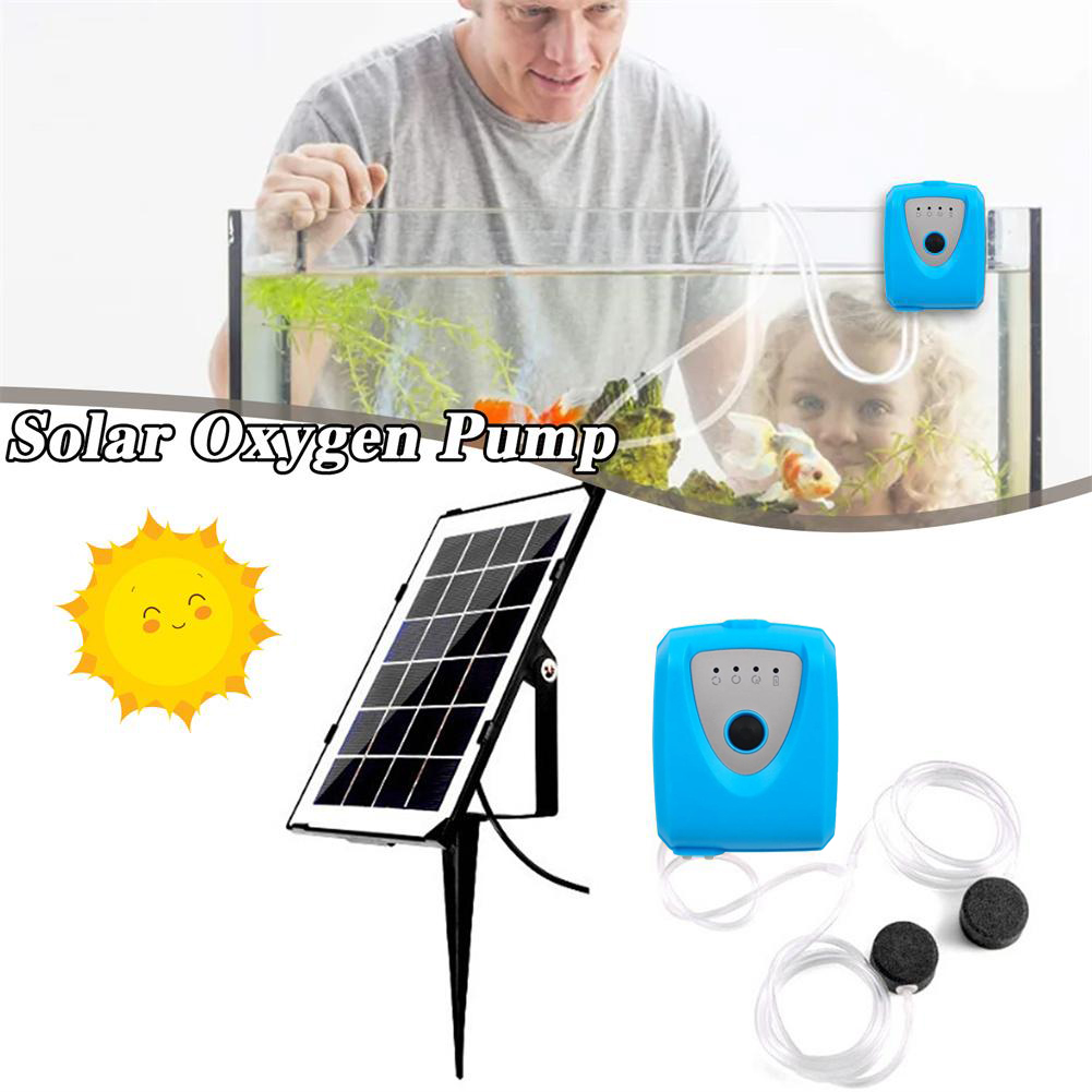 SOLAR AERATOR AIR PUMP(ปั๊มลมพลังงานแสงอาทิตย์ ปั๊มลมโซล่าเซลล์ อุปกรณ์ครบพร้อมใช้งาน มีแบตเตอรี่ในตัว)