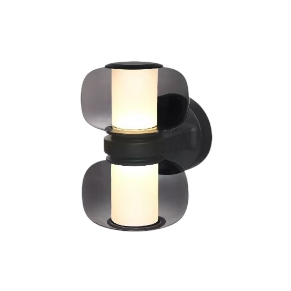 โคมไฟติดผนังภายใน Wall Lamp BLOS Die-Cast Aluminum Black + Acrylic Electroplated Glass LED 14W 3000K IP65