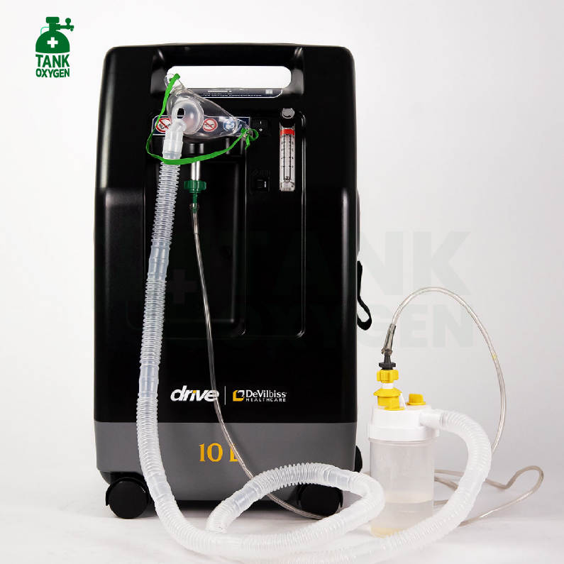 Devilbiss รุ่น 1025KS เครื่องผลิตออกซิเจน 10 ลิตร แรงดันสูงใช้กับคนไข้เจาะคอ ประกันศูนย์ไทย 3 ปี