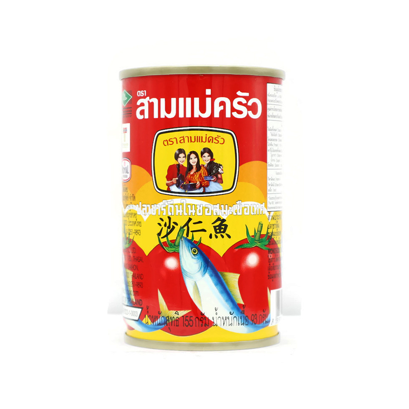 8850153333058 สามแม่ครัว ปลาซาร์ดีนในซอสมะเขือเทศ 93ก. (ฝาดึง )