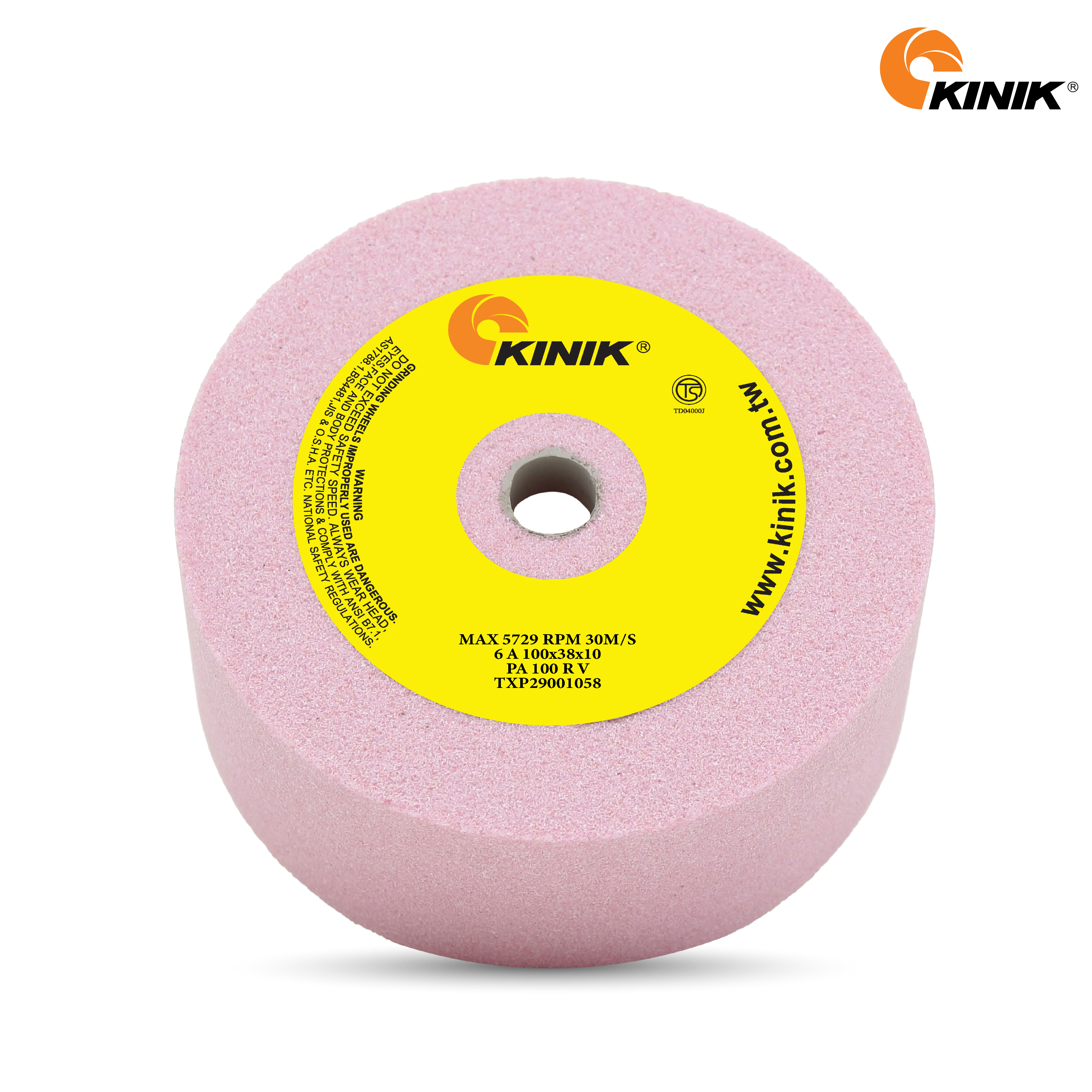 หินถ้วยตรง KINIK PA100RV6A 100x38x10 mm.